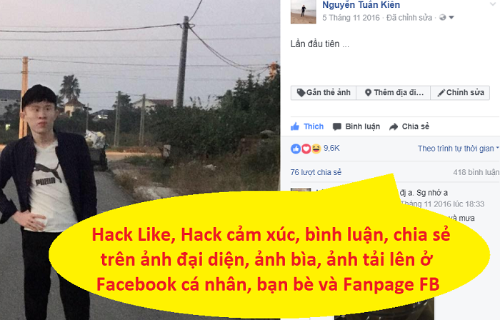 Tăng Like ảnh Facebook, tăng like ảnh đại diện, hack Like avatar, hack like cover photo