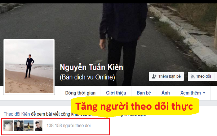 Tăng người theo dõi thực trên Facebook cá nhân